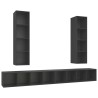 Meubles TV muraux 4 pcs Gris Bois d'ingénierie 