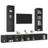 Meubles TV muraux 4 pcs Gris Bois d'ingénierie 