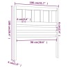 Tête de lit Gris 106x4x100 cm Bois massif de pin 