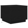 Table basse avec lumières LED chêne noir 50x50x40 cm 