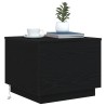 Table basse avec lumières LED chêne noir 50x50x40 cm 
