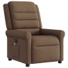 Fauteuil inclinable de massage électrique marron tissu 