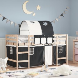 Lit mezzanine enfants avec tunnel sans matelas 90x190 cm 