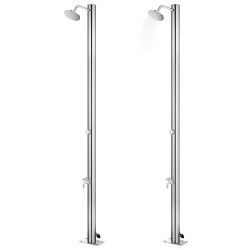 Douche de jardin 215 cm Acier inoxydable  