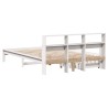 Lit bibliothèque sans matelas blanc 120x190 cm bois pin massif 