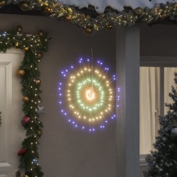 Étoile rayonnante de Noël 140 LED 2 pcs multicolore 17 cm 