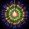Étoile rayonnante de Noël 140 LED 2 pcs multicolore 17 cm 