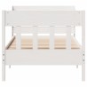 Cadre de lit sans matelas blanc 90x200 cm bois de pin massif 