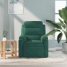 Fauteuil de massage inclinable vert foncé velours 