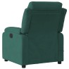 Fauteuil de massage inclinable vert foncé velours 