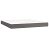 Matelas de lit à ressorts ensachés Gris 180x200x20cm Similicuir 