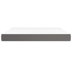 Matelas de lit à ressorts ensachés Gris 180x200x20cm Similicuir 