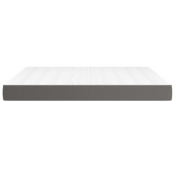 Matelas de lit à ressorts ensachés Gris 180x200x20cm Similicuir 