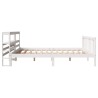 Cadre de lit sans matelas blanc 200x200 cm bois massif de pin 