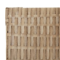Cloison de séparation 6 panneaux beige résine tressée 