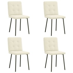 Chaises à manger lot de 4 Crème Velours 