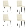 Chaises à manger lot de 4 Crème Velours 