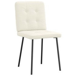 Chaises à manger lot de 4 Crème Velours 