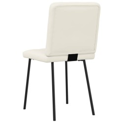 Chaises à manger lot de 4 Crème Velours 