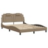 Cadre de lit avec LED sans matelas cappuccino 140x200 cm 