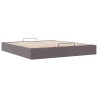 Cadre de lit ottoman sans matelas gris 200x200 cm similicuir 