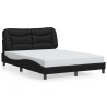 Cadre de lit avec LED sans matelas noir 140x190 cm 