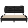 Cadre de lit avec LED sans matelas noir 140x190 cm 
