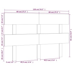 Tête de lit 138x3x81 cm Bois massif de pin 