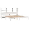 Lit bibliothèque sans matelas blanc 180x200 cm bois pin massif 