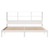 Lit bibliothèque sans matelas blanc 180x200 cm bois pin massif 