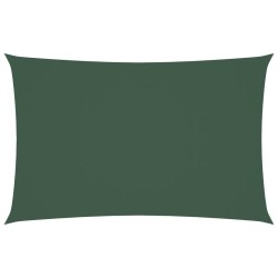 Voile de parasol tissu oxford rectangulaire 2x5 m vert foncé 