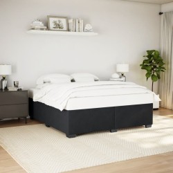 Cadre de lit sans matelas noir 200x200 cm velours 