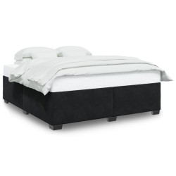 Cadre de lit sans matelas noir 200x200 cm velours 