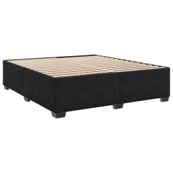 Cadre de lit sans matelas noir 200x200 cm velours 