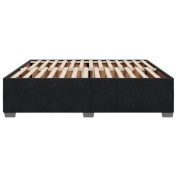 Cadre de lit sans matelas noir 200x200 cm velours 