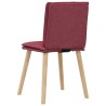 Chaises à manger lot de 4 rouge bordeaux tissu 