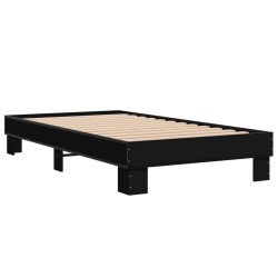 Cadre de lit sans matelas noir 100x200 cm 