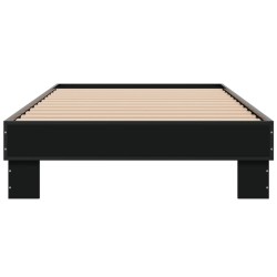 Cadre de lit sans matelas noir 100x200 cm 