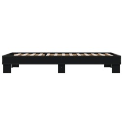 Cadre de lit sans matelas noir 100x200 cm 