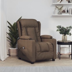 Fauteuil inclinable électrique Marron Tissu 