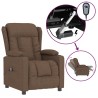 Fauteuil inclinable électrique Marron Tissu 
