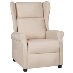 Fauteuil inclinable Crème Tissu 