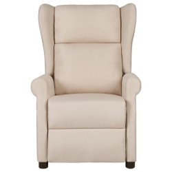 Fauteuil inclinable Crème Tissu 