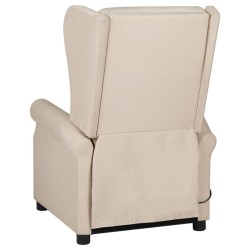 Fauteuil inclinable Crème Tissu 
