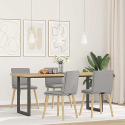 Chaises à manger lot de 4 gris nuage tissu 