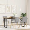 Chaises à manger lot de 4 gris nuage tissu 