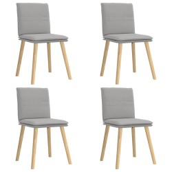 Chaises à manger lot de 4 gris nuage tissu 