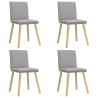 Chaises à manger lot de 4 gris nuage tissu 