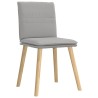 Chaises à manger lot de 4 gris nuage tissu 