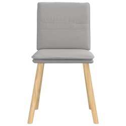 Chaises à manger lot de 4 gris nuage tissu 